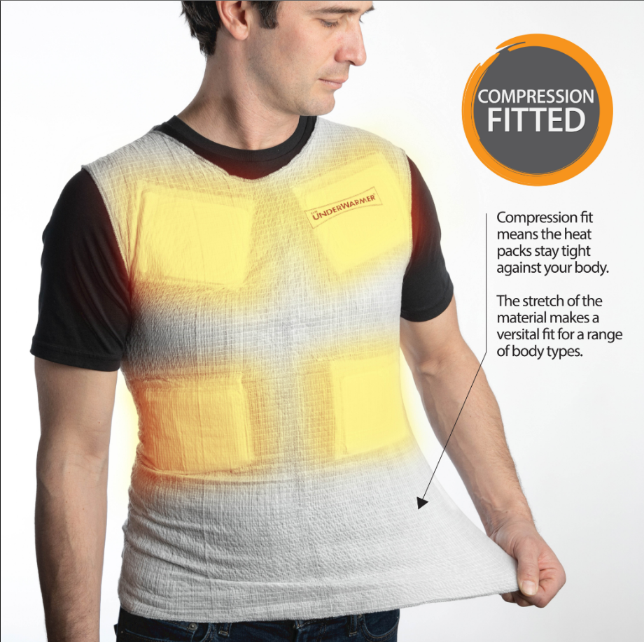 The UnderWarmer® Heated Compression Shirt- Free Ground Shipping On Orders Over $25