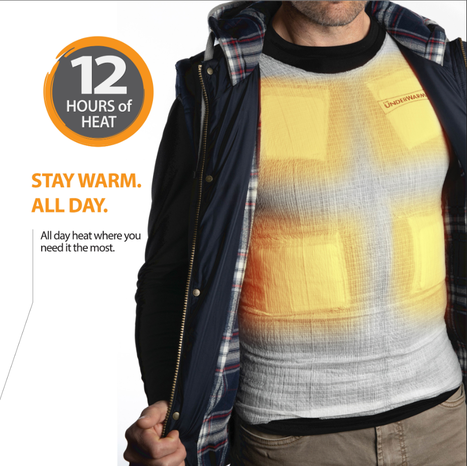 The UnderWarmer® Heated Compression Shirt- Free Ground Shipping On Orders Over $25